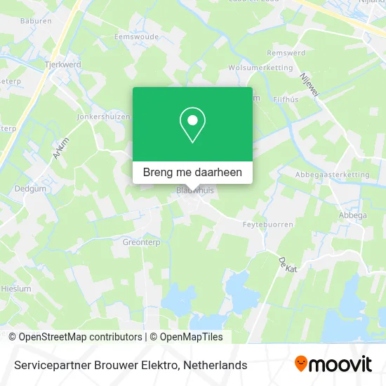 Servicepartner Brouwer Elektro kaart