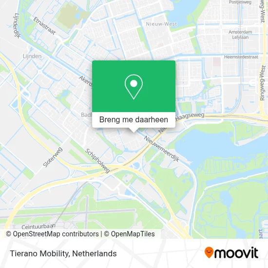 Tierano Mobility kaart