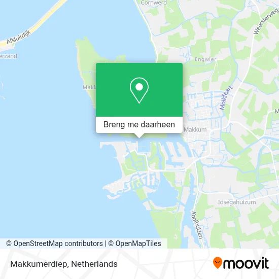 Makkumerdiep kaart