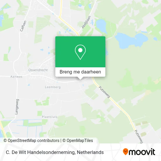 C. De Wit Handelsonderneming kaart