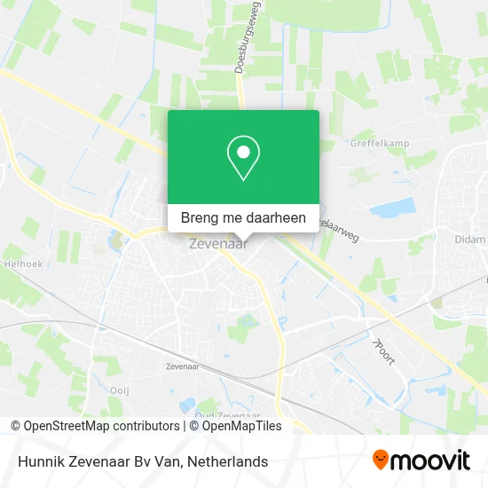 Hunnik Zevenaar Bv Van kaart