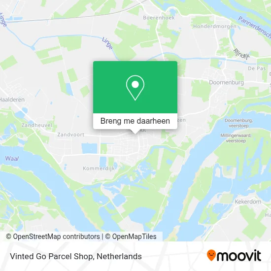 Vinted Go Parcel Shop kaart