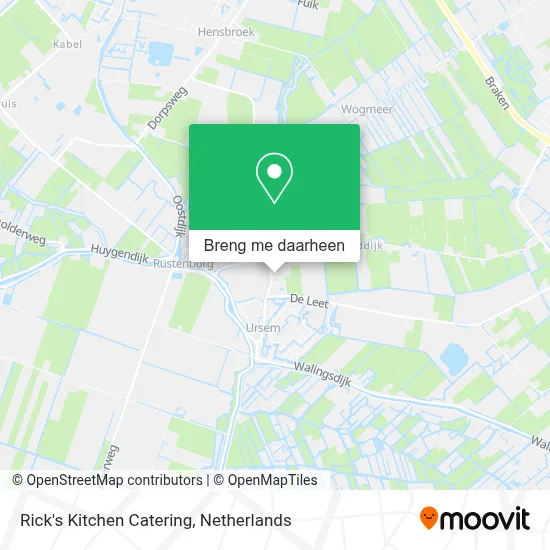 Rick's Kitchen Catering kaart