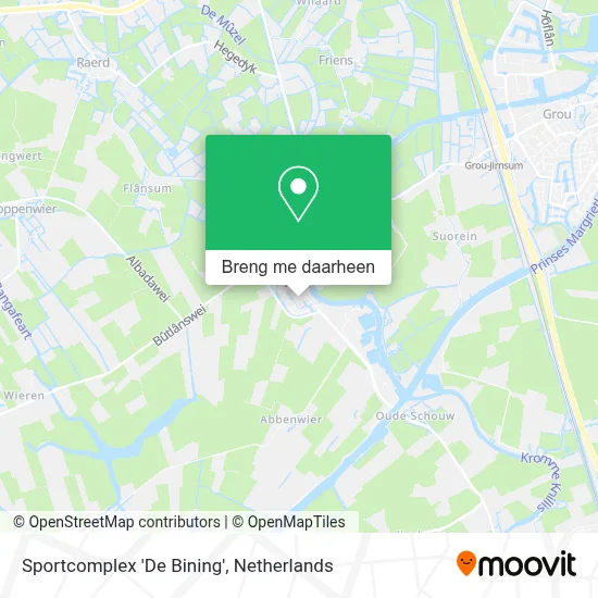 Sportcomplex 'De Bining' kaart