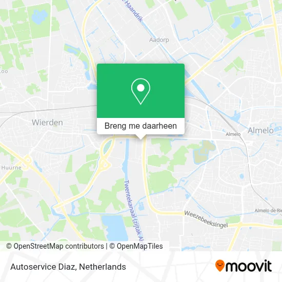 Autoservice Diaz kaart