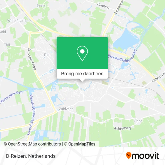 D-Reizen kaart