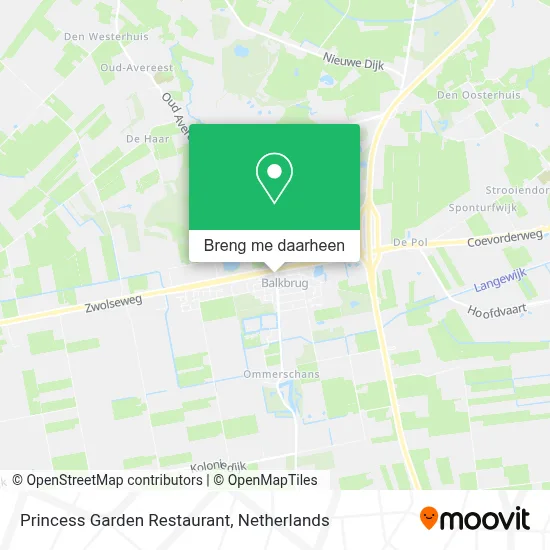 Princess Garden Restaurant kaart