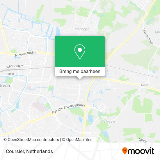 Coursier kaart