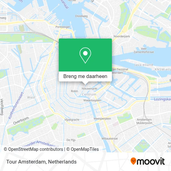 Tour Amsterdam kaart