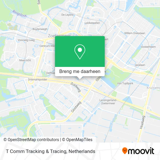 T Comm Tracking & Tracing kaart