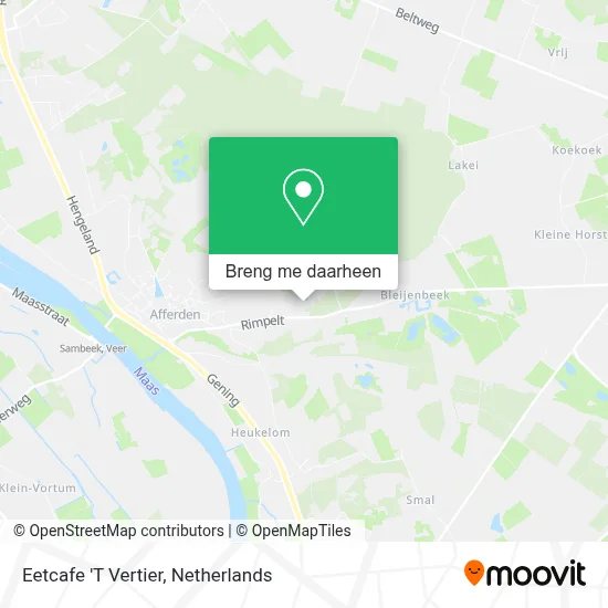 Eetcafe 'T Vertier kaart