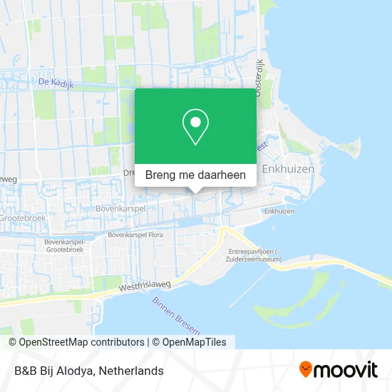 B&B Bij Alodya kaart