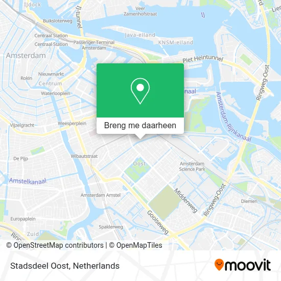 Stadsdeel Oost kaart
