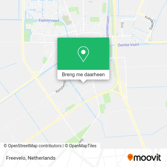 Freevelo kaart
