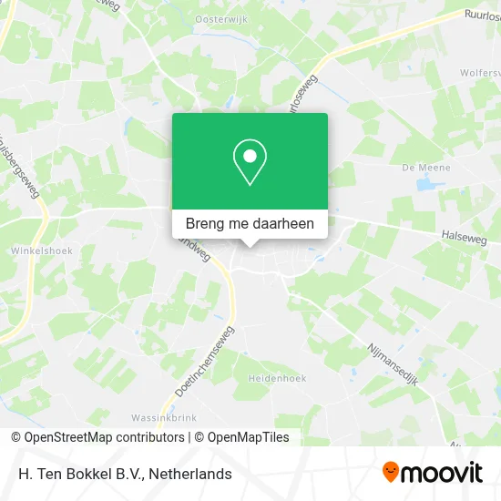 H. Ten Bokkel B.V. kaart