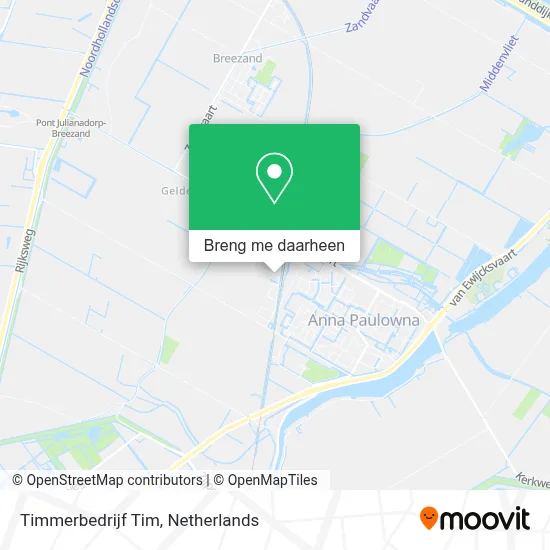 Timmerbedrijf Tim kaart