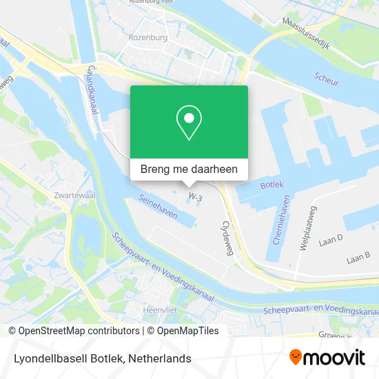Lyondellbasell Botlek kaart