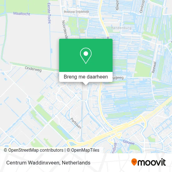 Centrum Waddinxveen kaart