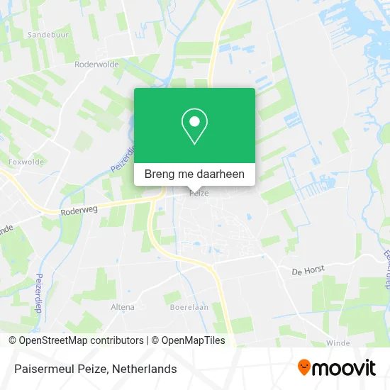 Paisermeul Peize kaart