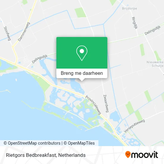 Rietgors Bedbreakfast kaart