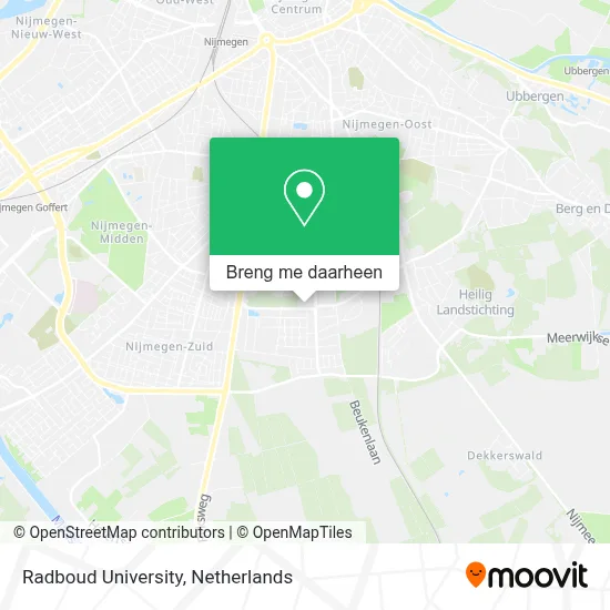Radboud University kaart