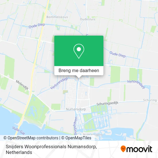 Snijders Woonprofessionals Numansdorp kaart