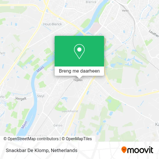 Snackbar De Klomp kaart