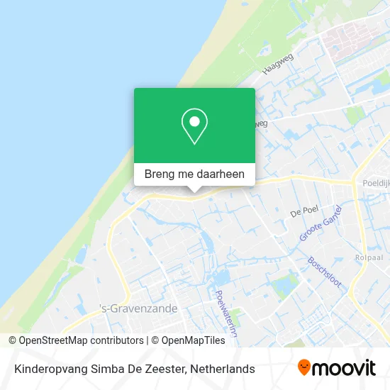 Kinderopvang Simba De Zeester kaart