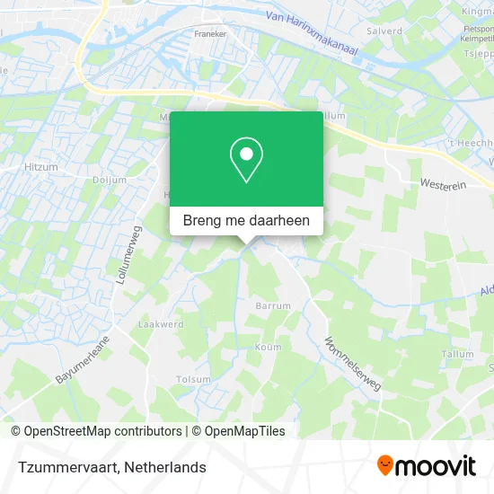 Tzummervaart kaart