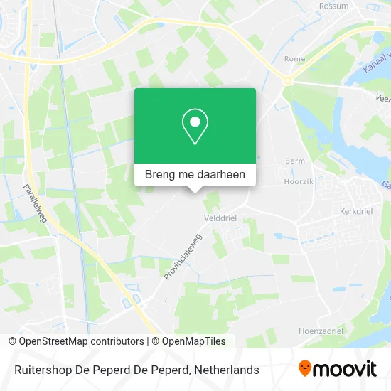 Ruitershop De Peperd De Peperd kaart