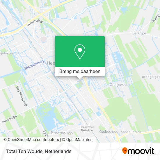 Total Ten Woude kaart