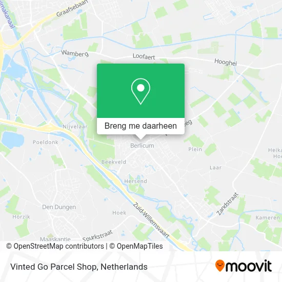 Vinted Go Parcel Shop kaart