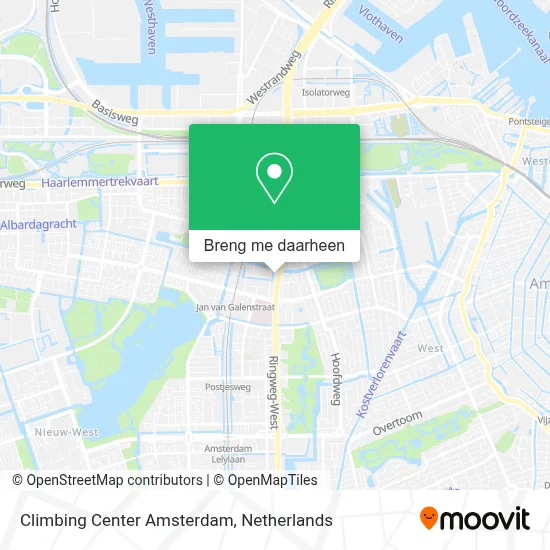 Climbing Center Amsterdam kaart