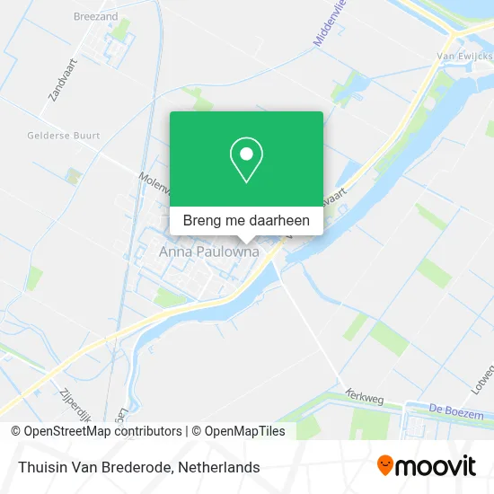 Thuisin Van Brederode kaart