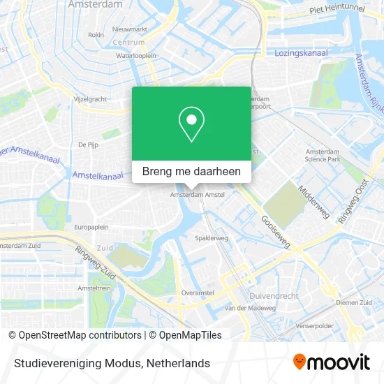 Studievereniging Modus kaart