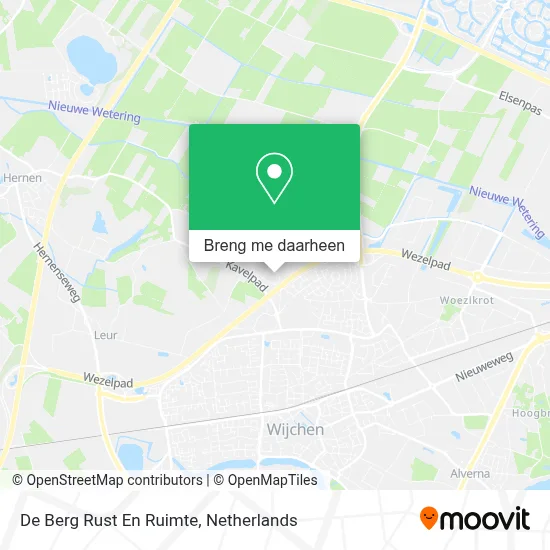 De Berg Rust En Ruimte kaart