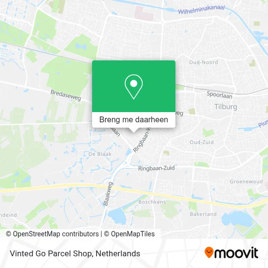Vinted Go Parcel Shop kaart