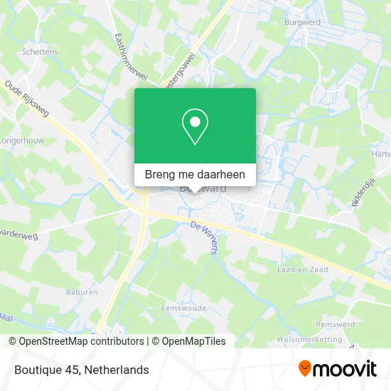 Boutique 45 kaart