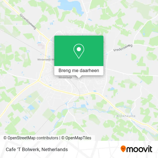 Cafe 'T Bolwerk kaart