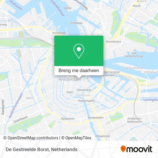 De Gestreelde Borst kaart