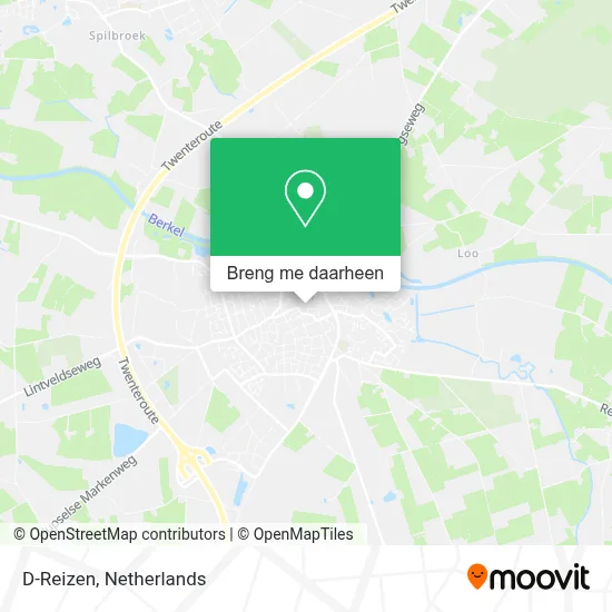 D-Reizen kaart