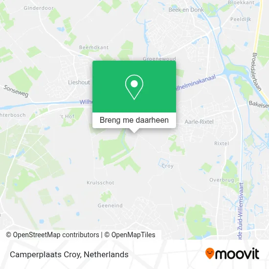 Camperplaats Croy kaart