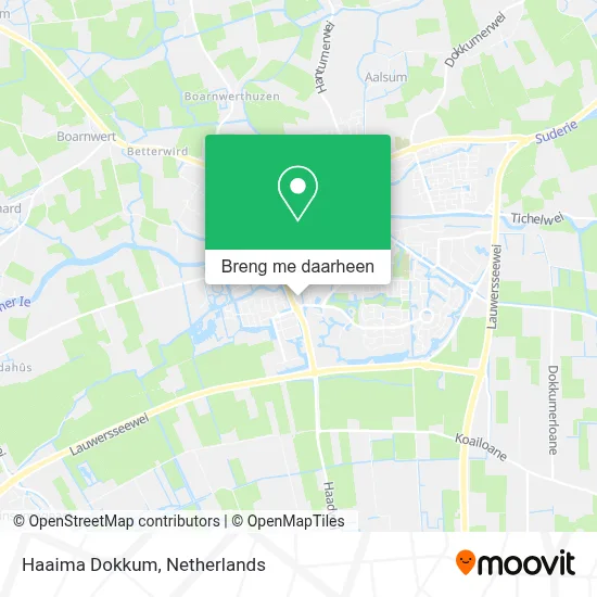 Haaima Dokkum kaart