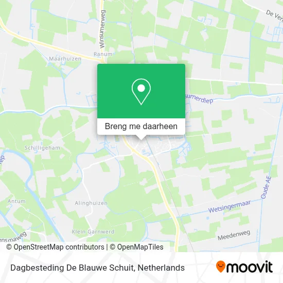 Dagbesteding De Blauwe Schuit kaart