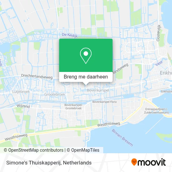 Simone's Thuiskapperij kaart