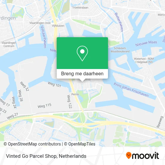 Vinted Go Parcel Shop kaart