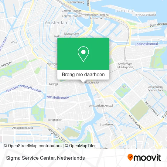 Sigma Service Center kaart