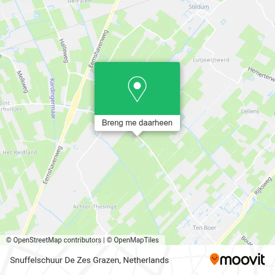 Snuffelschuur De Zes Grazen kaart
