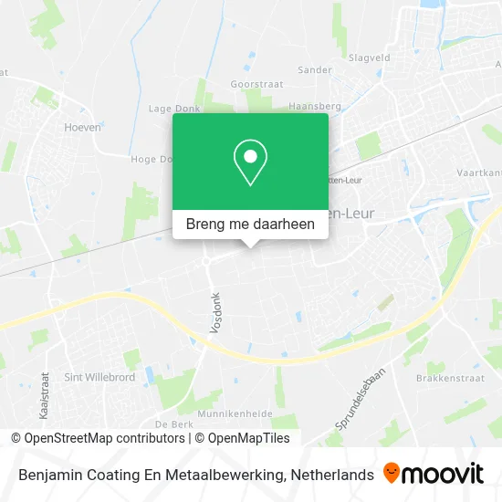 Benjamin Coating En Metaalbewerking kaart