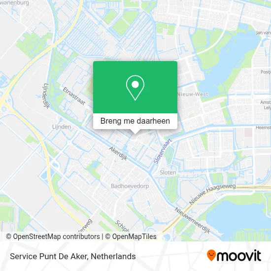 Service Punt De Aker kaart